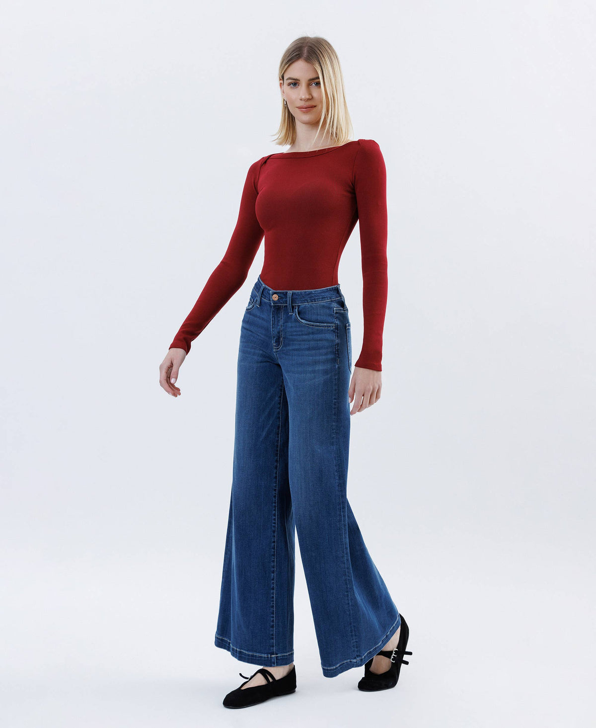 Vervet Palazzo Jeans- T6775