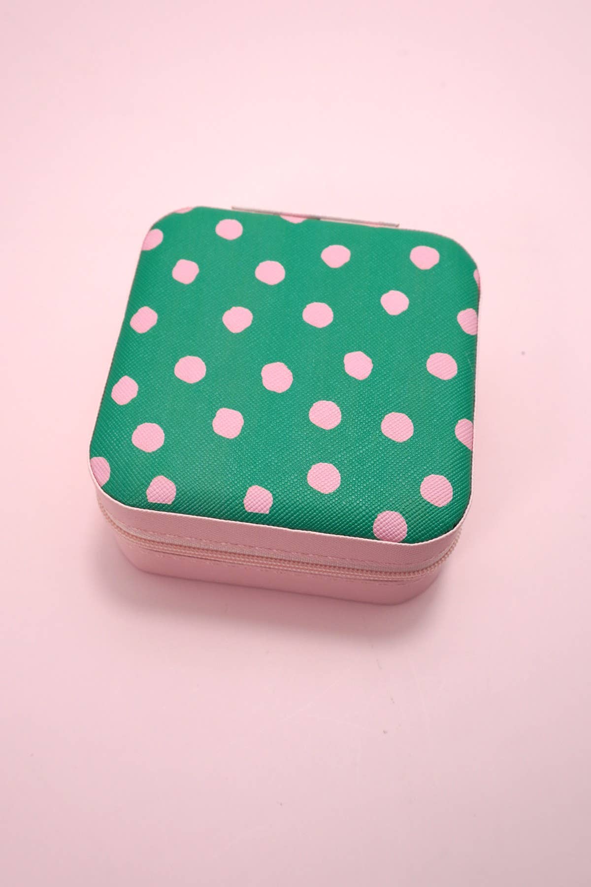 Small Jewelry Box- Pink Polka