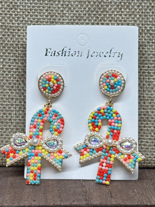 Colorful CandyCane Earrings