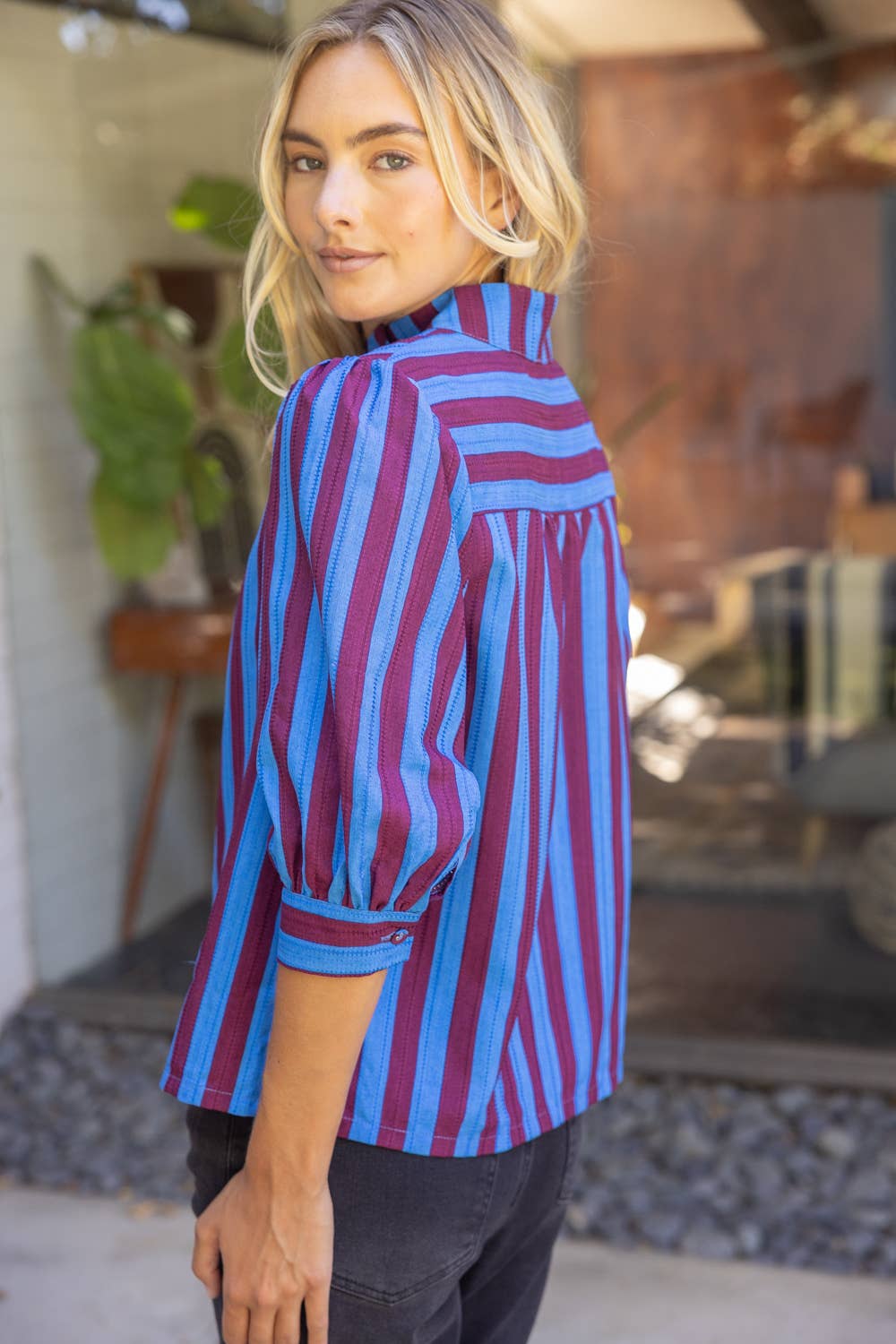 Blue Stripe Blouse