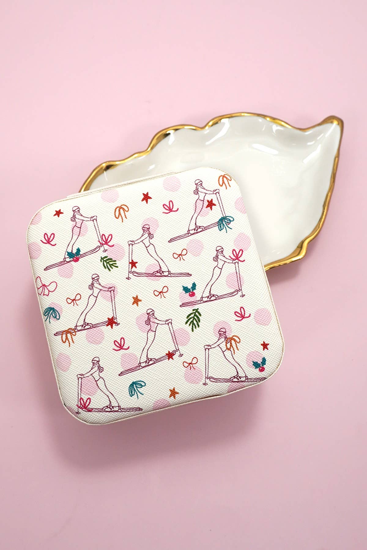 Small Jewelry Box- Pink Polka
