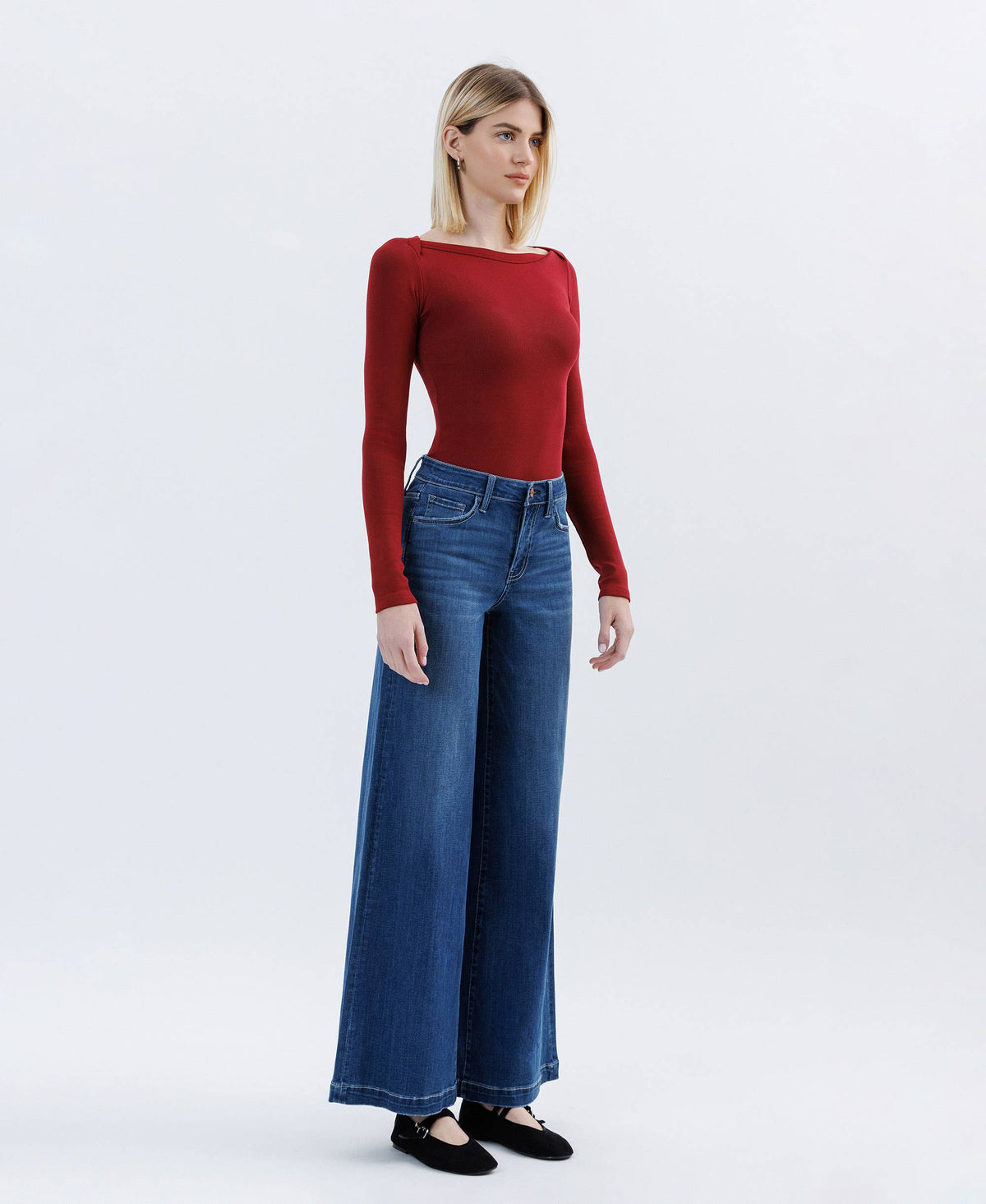 Vervet Palazzo Jeans- T6775