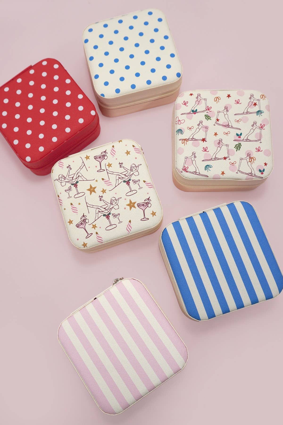 Small Jewelry Box- Pink Polka