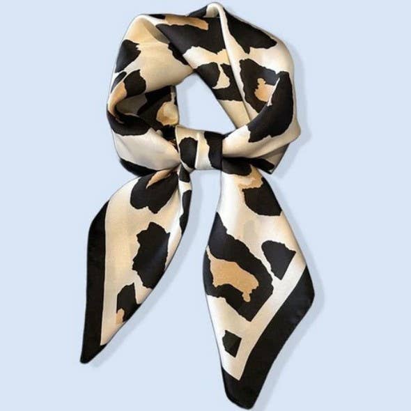 Silk Bandana Scarf- Animal Print