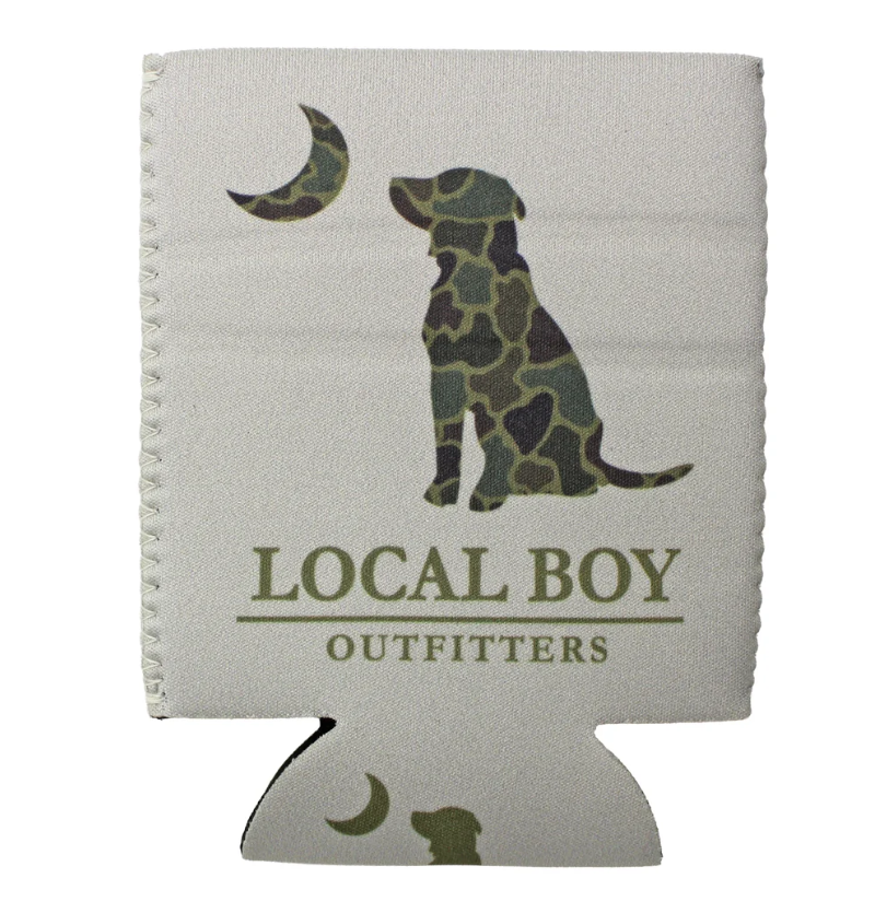 Local Boy Koozie- Brush Camo Dog & Moon