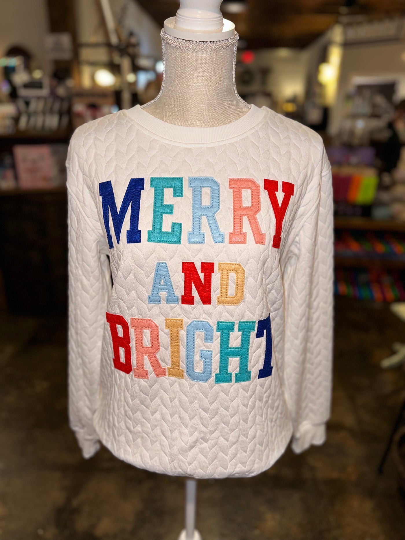 White Merry & Bright Pullover