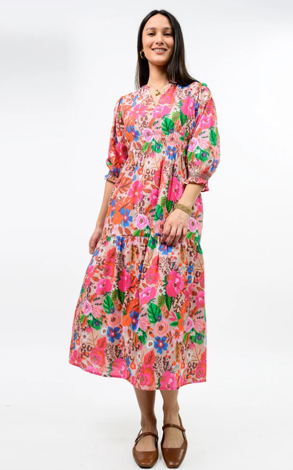 Ivy Jane  Uncle Frank xFloral Smocked Maxi