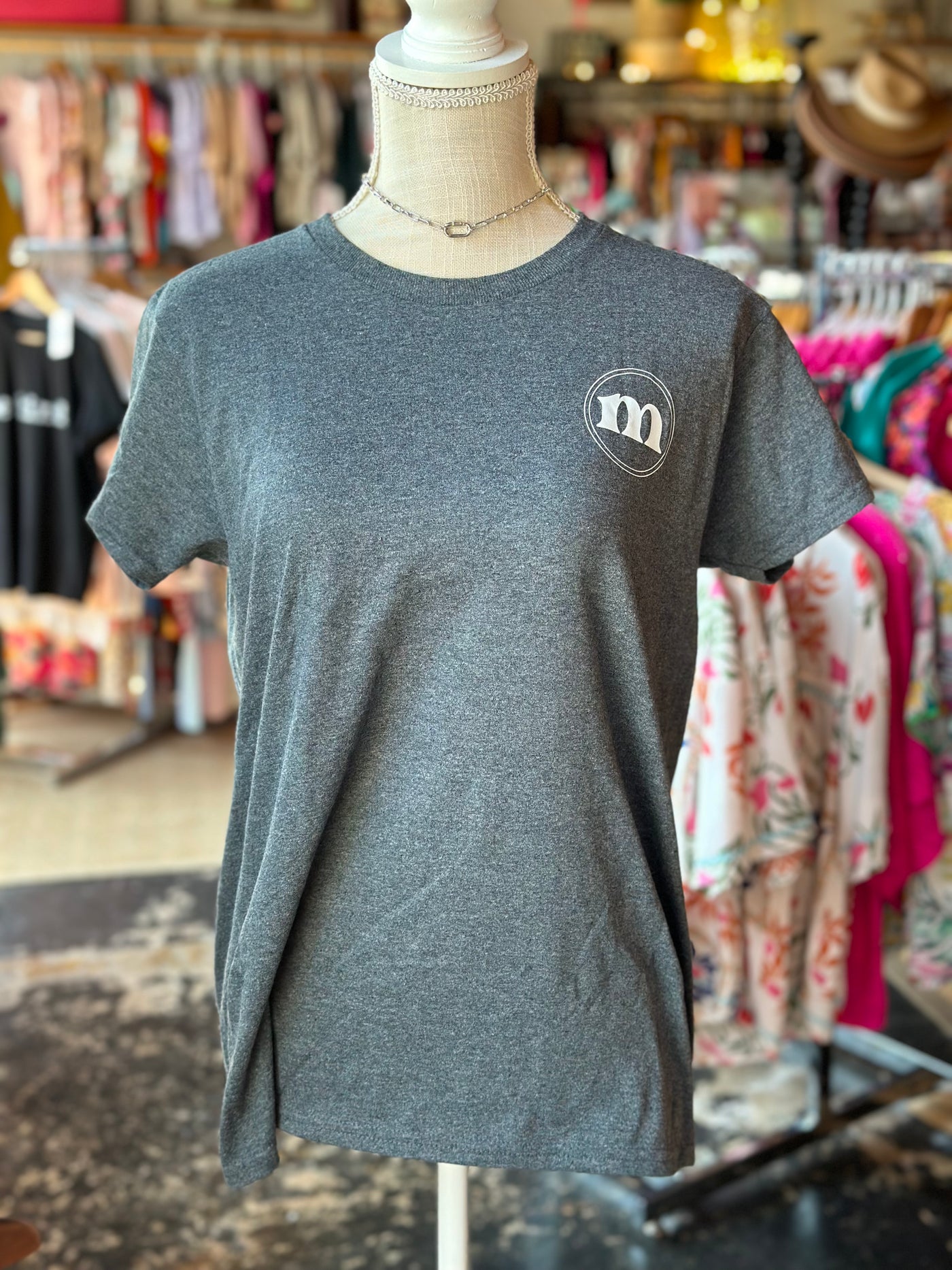 Plain Gray M213 Tee