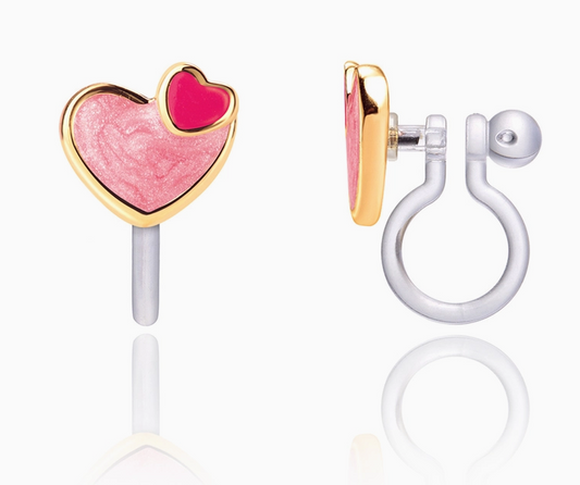 Girl Nation Clip-On Earrings-Heart 2 Heart