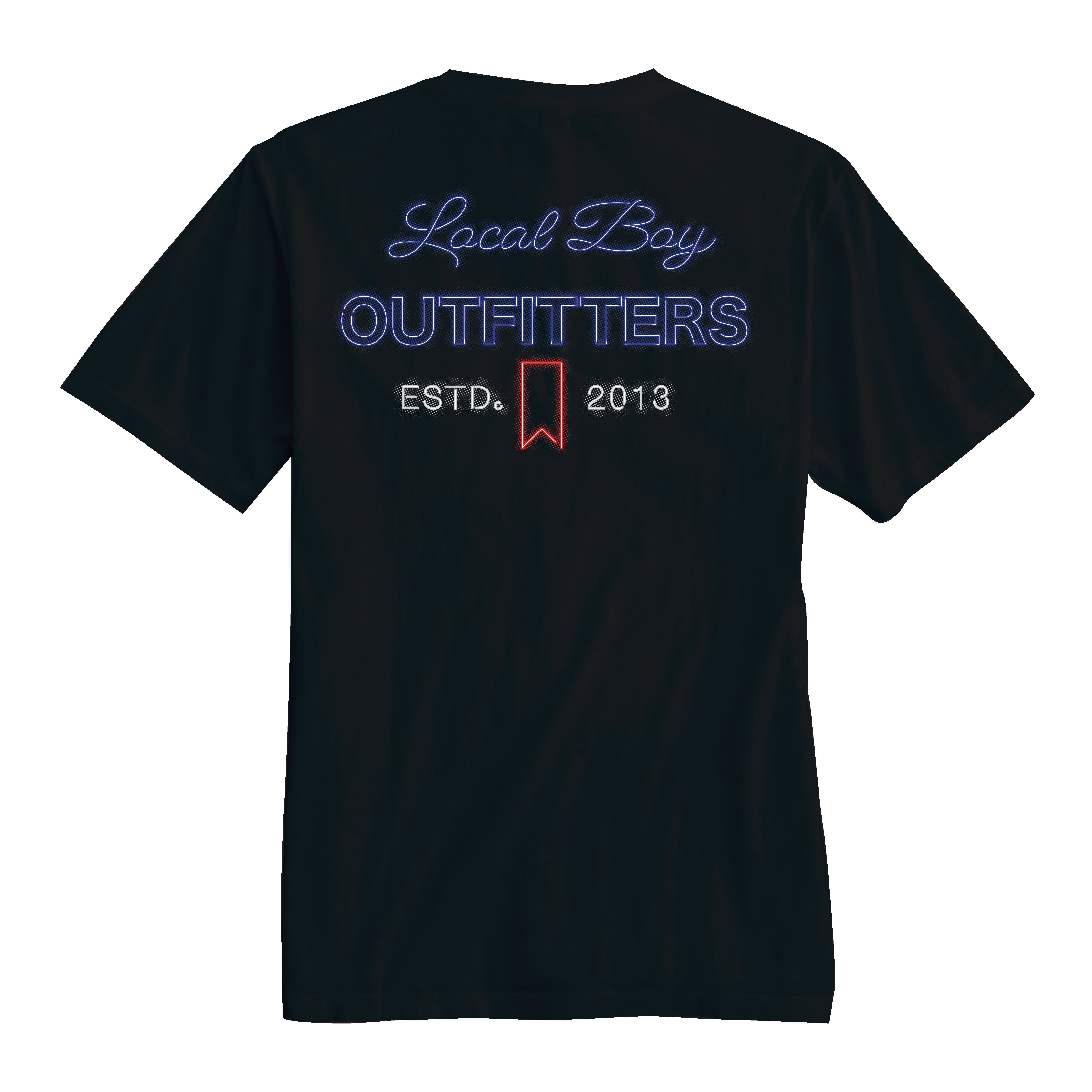 Local Boy Tee- Neon Mich- BLK