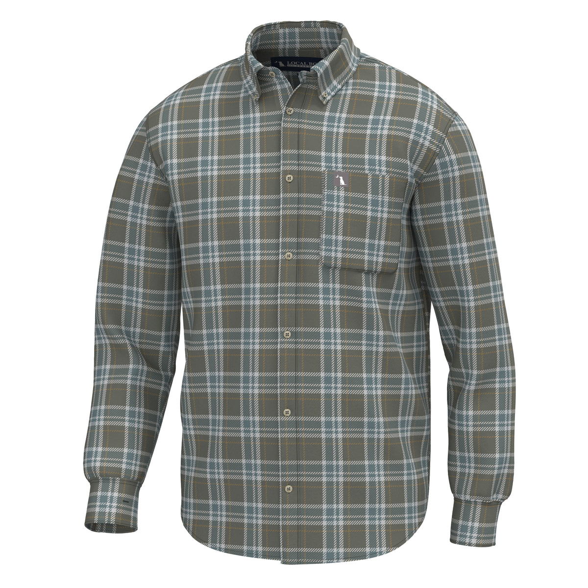Local Boy Powers Stretch Flannel- MSTS