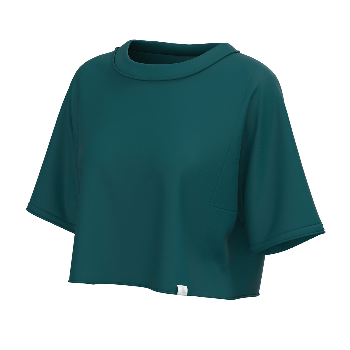 Local Girl Boxy Crop Tee- TEAL