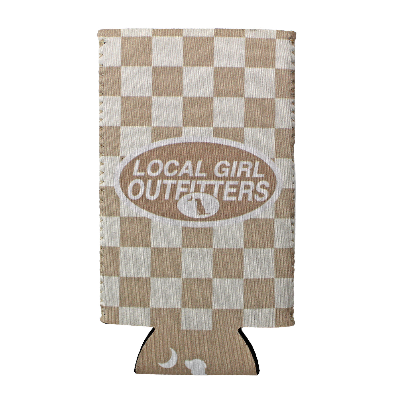 Local Girl Slim Can Koozie-Modern Oval