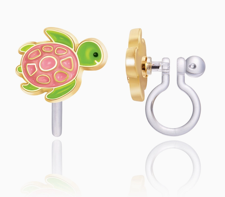 Girl Nation Clip-On Earrings-Turtle-Y Awesome