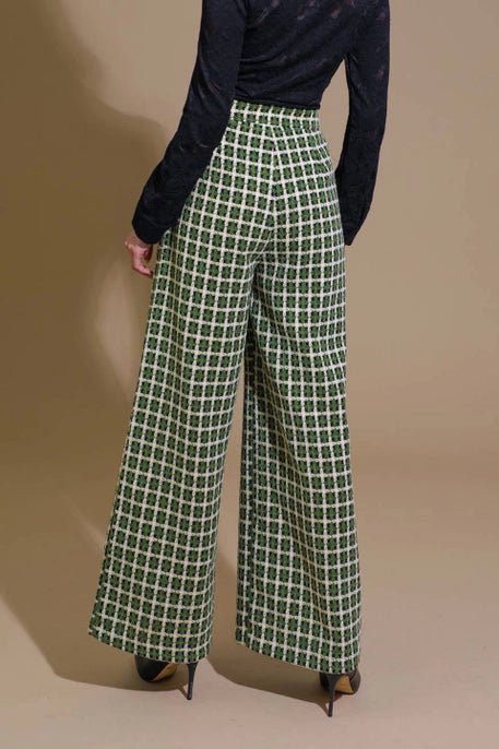 A Tweed Pant Green Olive - Mercantile213