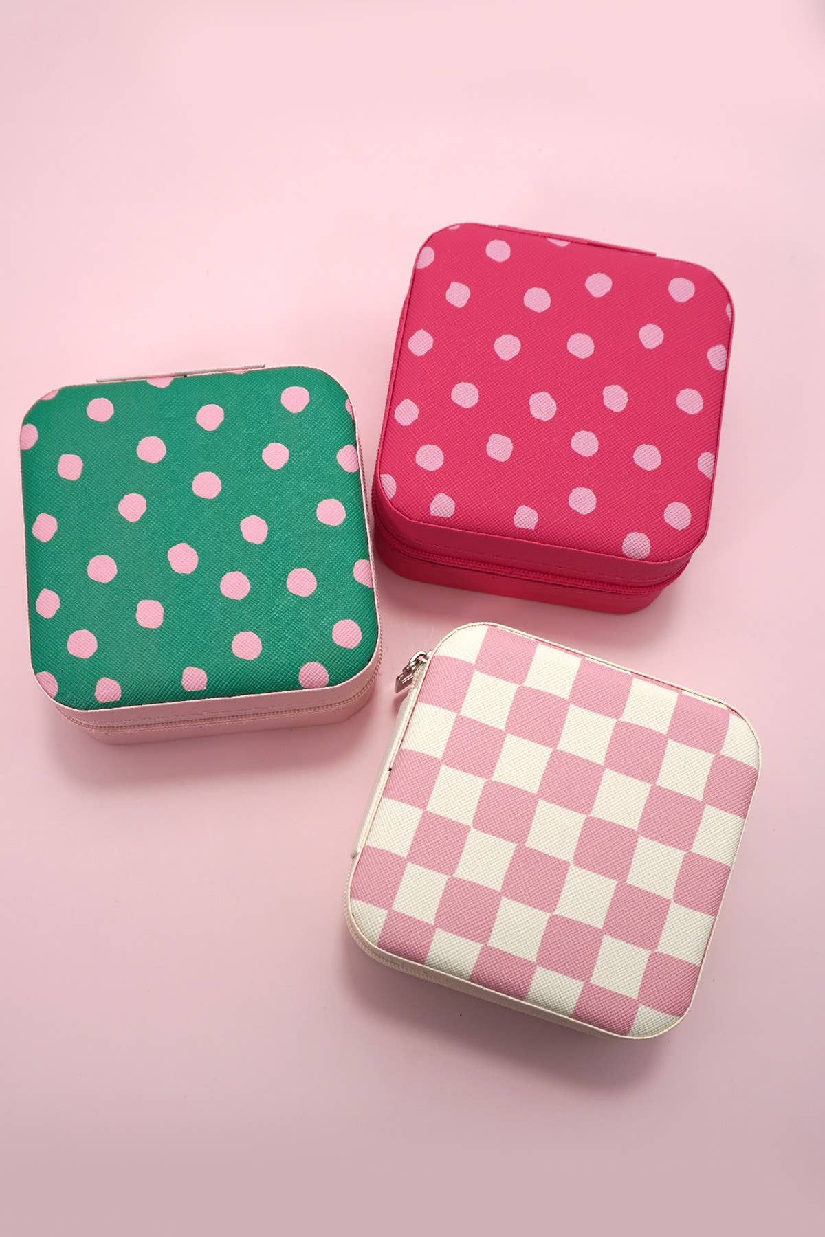 Small Jewelry Box- Pink Polka