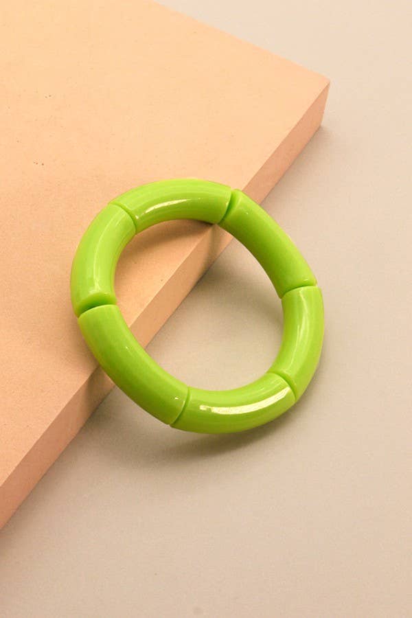 Acrylic Tube Bracelet-Yellow - Mercantile213