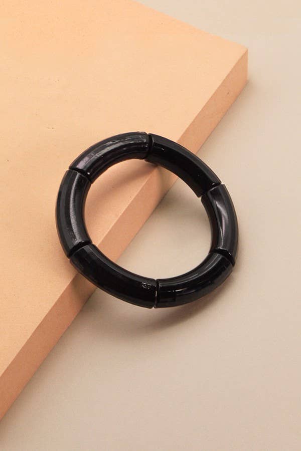 Acrylic Tube Bracelet-Yellow - Mercantile213