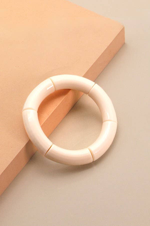 Acrylic Tube Bracelet-Yellow - Mercantile213