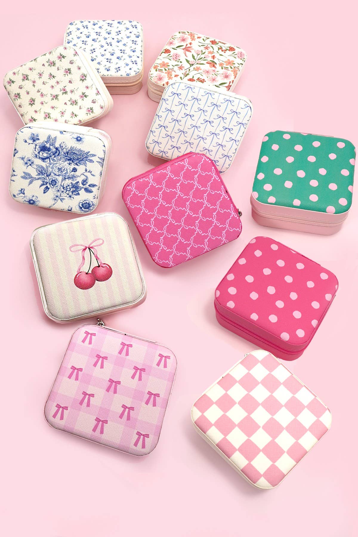 Small Jewelry Box- Pink Polka