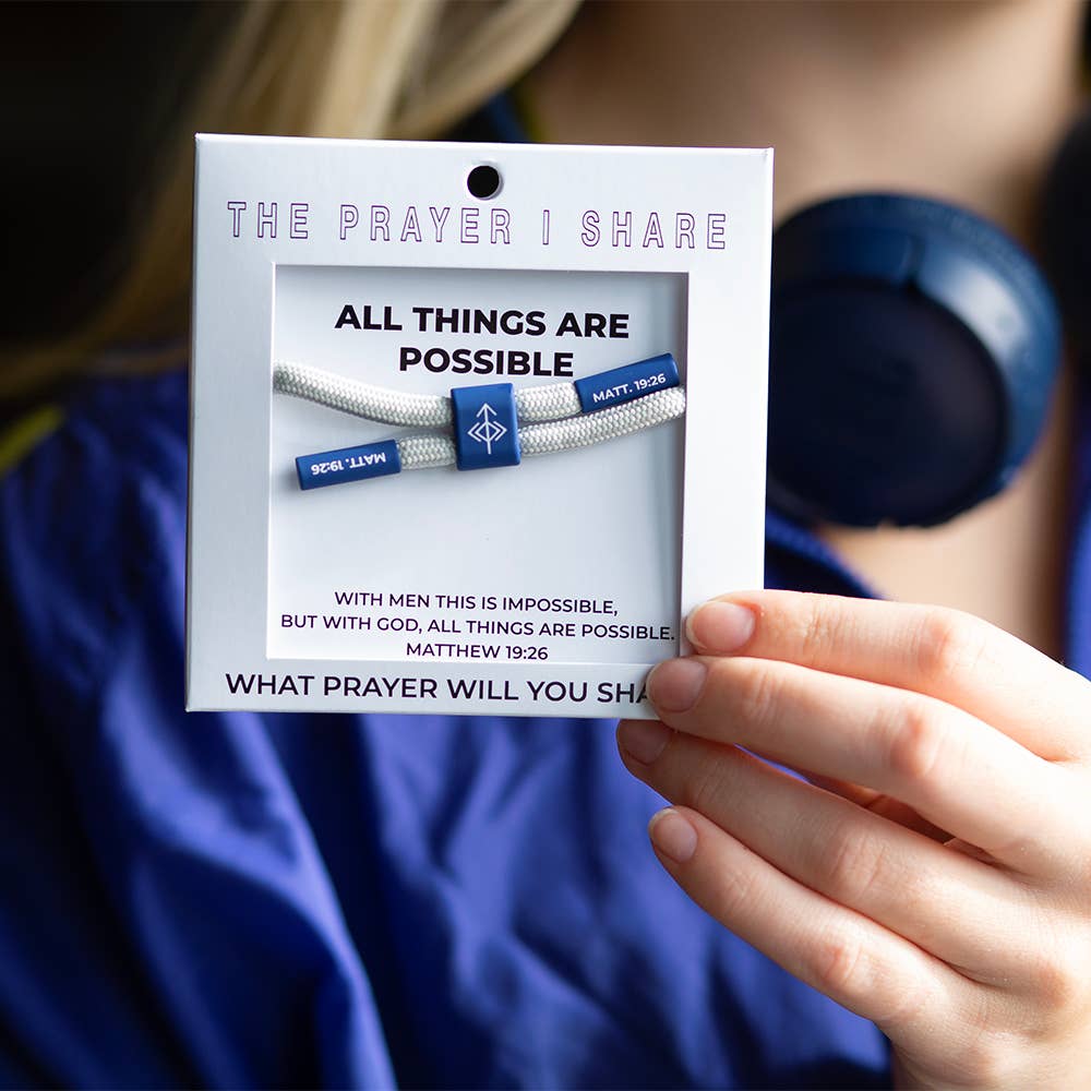 ALL THINGS POSSIBLE Bracelet, Christian Cord Bracelet - Mercantile213