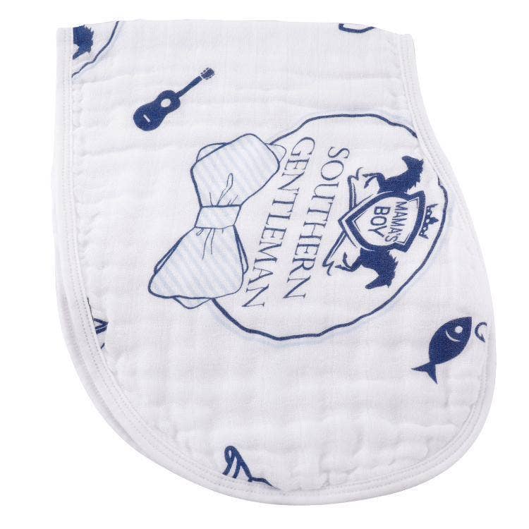 Baby Burp Cloth & Bib Combo: Southern Gentleman - Mercantile213