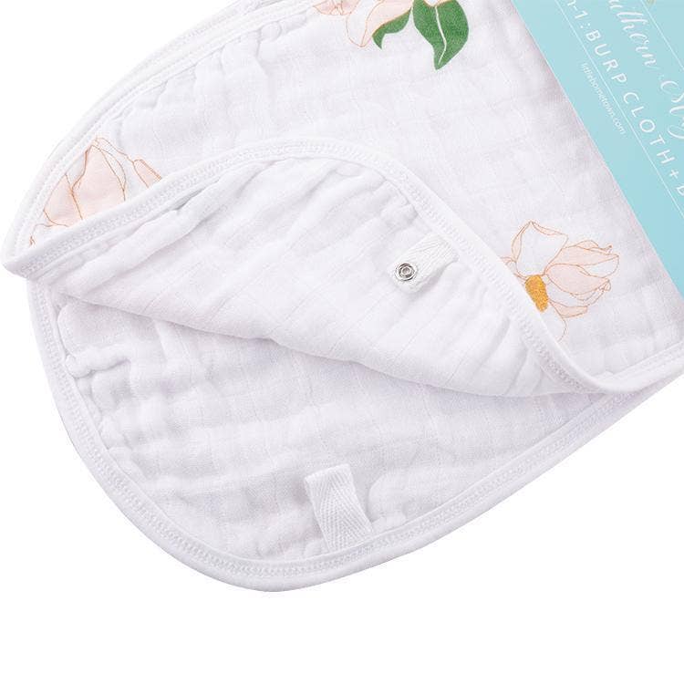 Baby Burp Cloth & Bib Combo: Southern Magnolia - Mercantile213
