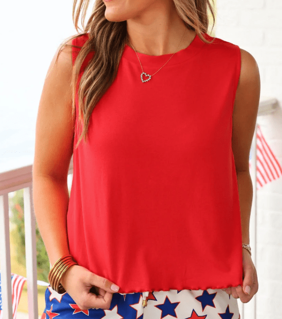 Banks Basic Lettuce Tank - Red - Mercantile213