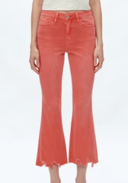 Bayeas High Rise Crop Jeans - BYF1102 TANG - Mercantile213