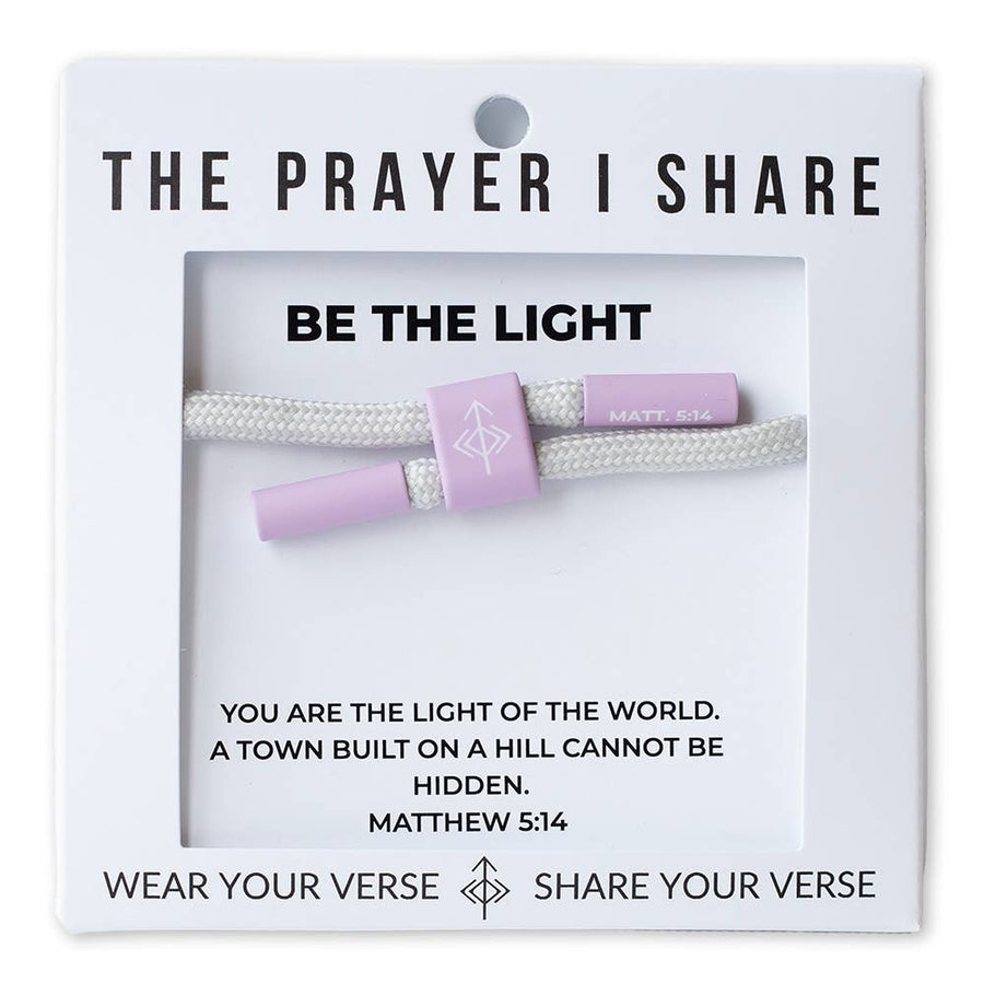 BE THE LIGHT Bracelet, Christian Cord Bracelet - Mercantile213