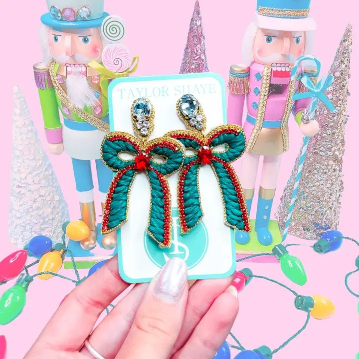 Beaded Christmas Bow - Mercantile213