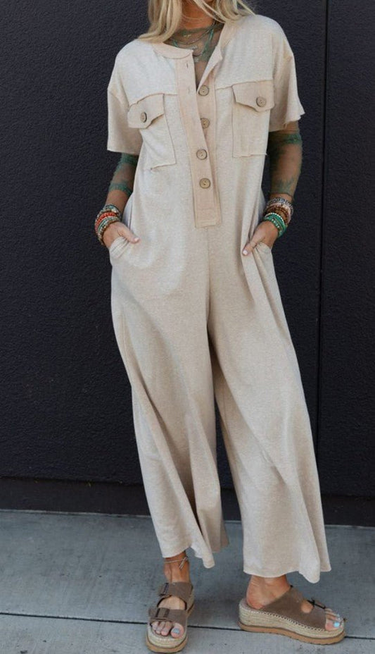 Beige 1Pc Jumsuit - Mercantile213