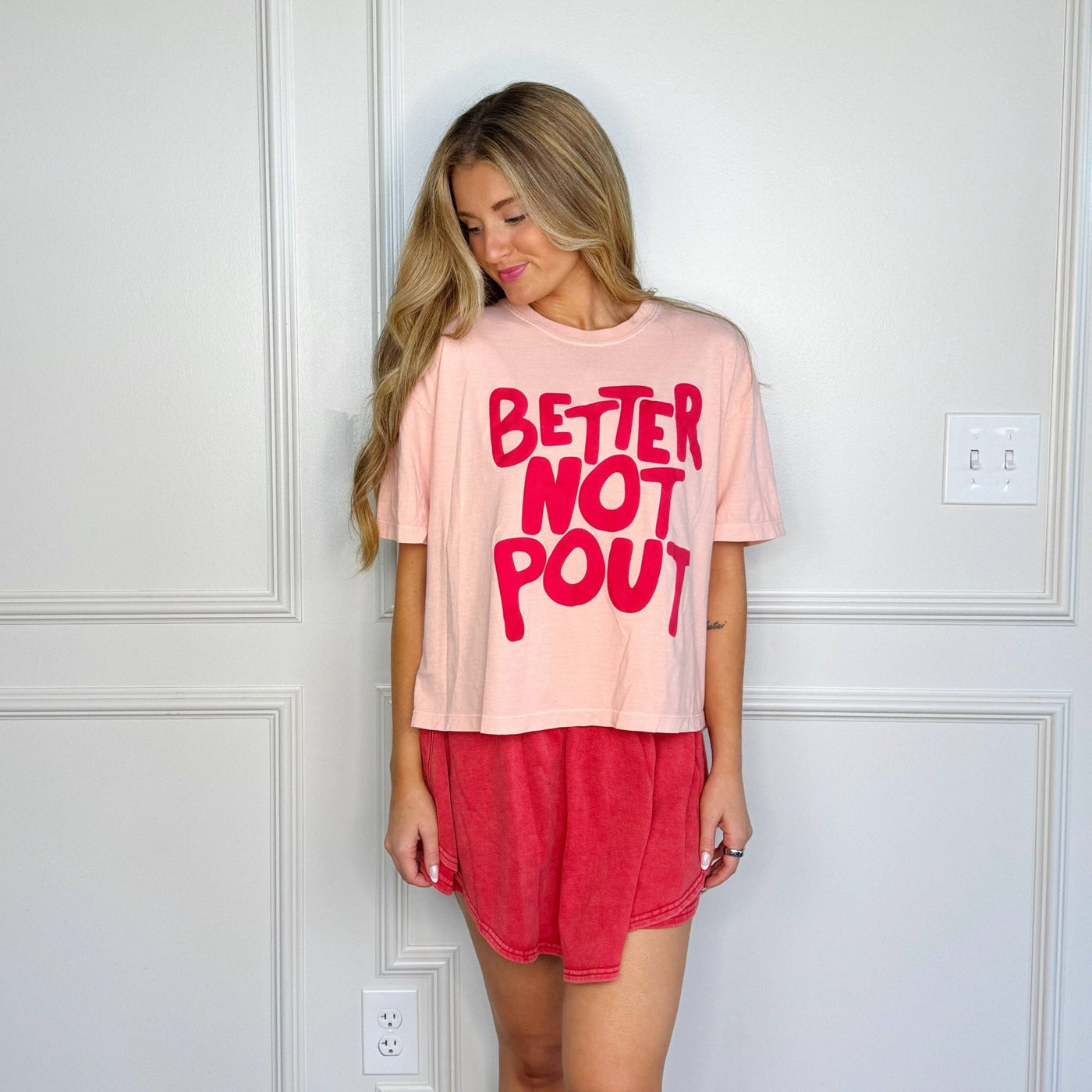 Better Not Pout Puff Crop Tee - Mercantile213