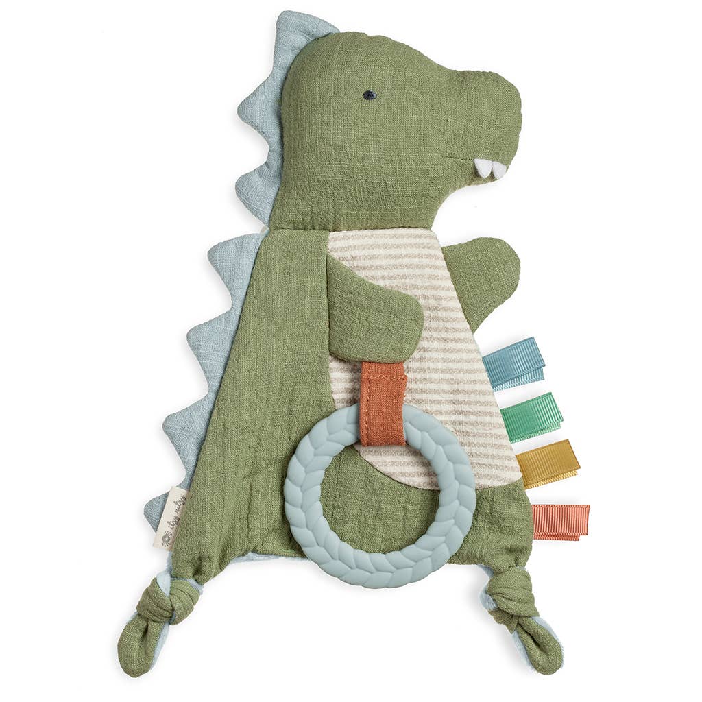 Bitzy Crinkle™ Sensory Toy with Teether: Dino - Mercantile213