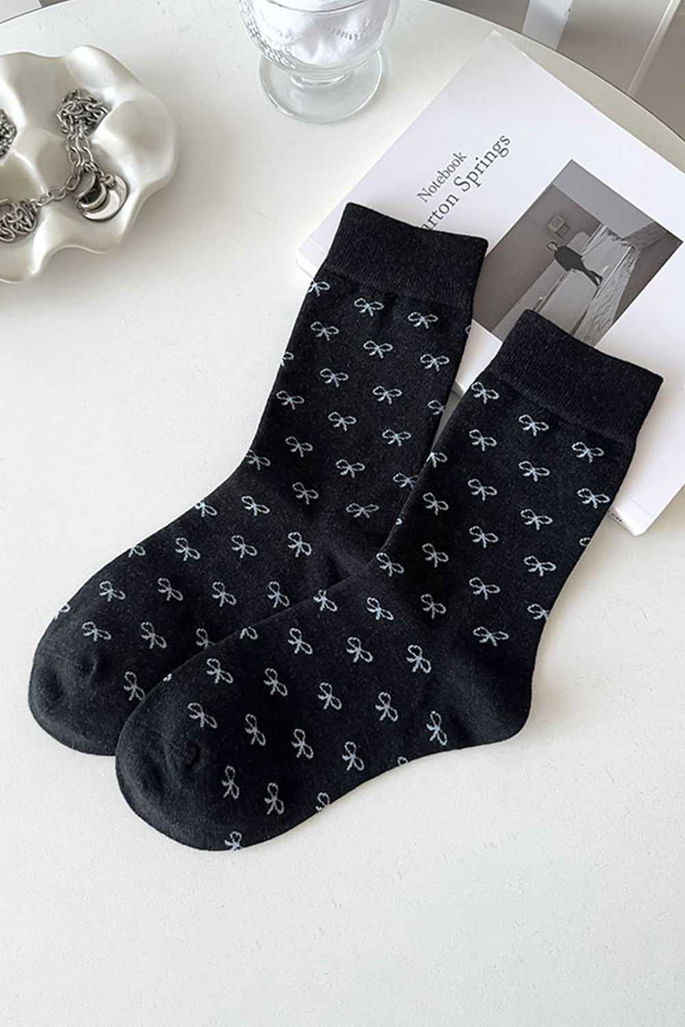 Black Bow Knot Socks - Mercantile213