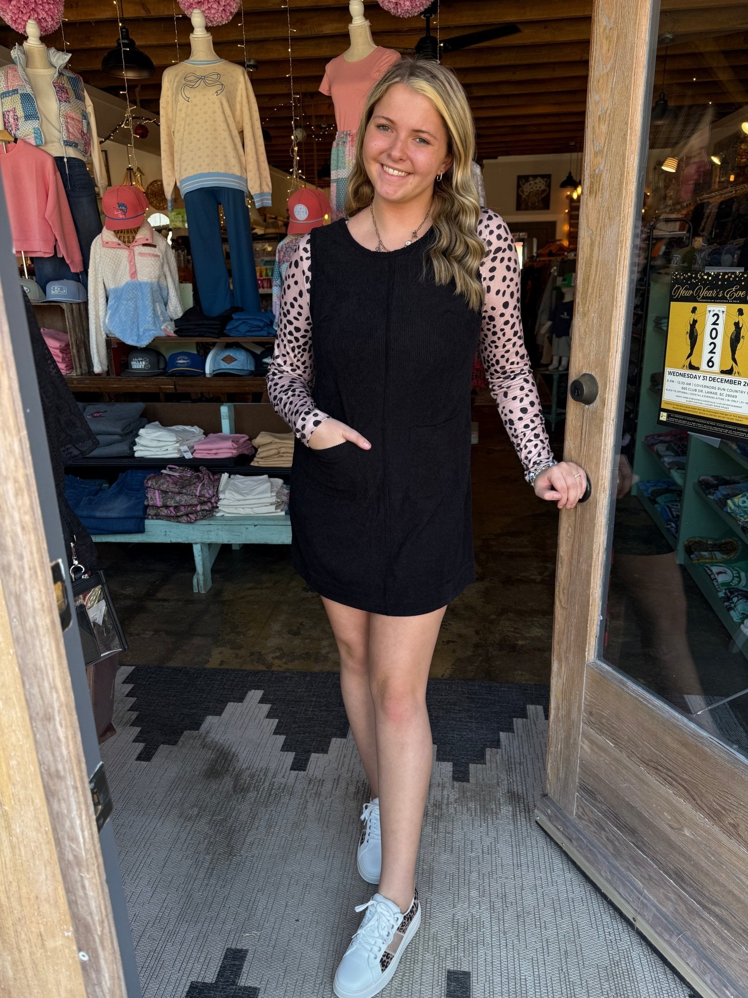 Black Corduroy Dress - Mercantile213