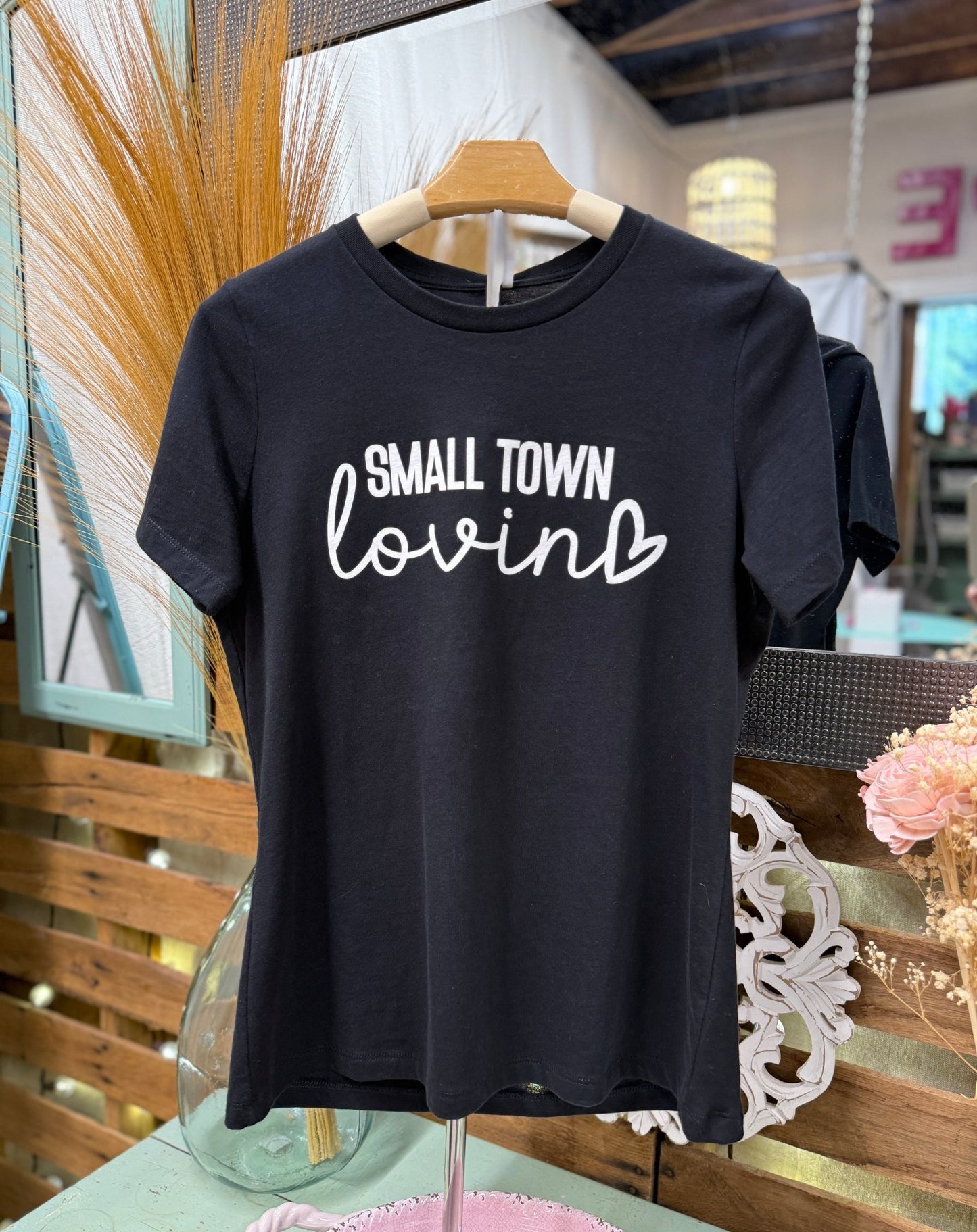 Black Small Town Lovin Tee - Mercantile213