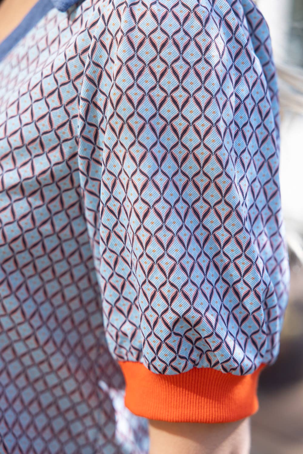 Blue Collared Knot Top - Mercantile213