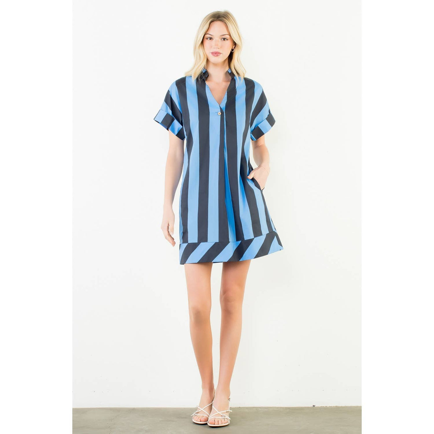 Blue Striped Dress - Mercantile213