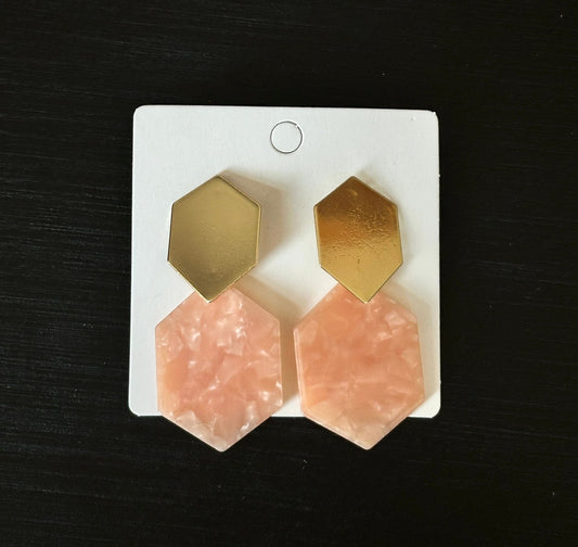Blush/ Gold Earrings - Mercantile213
