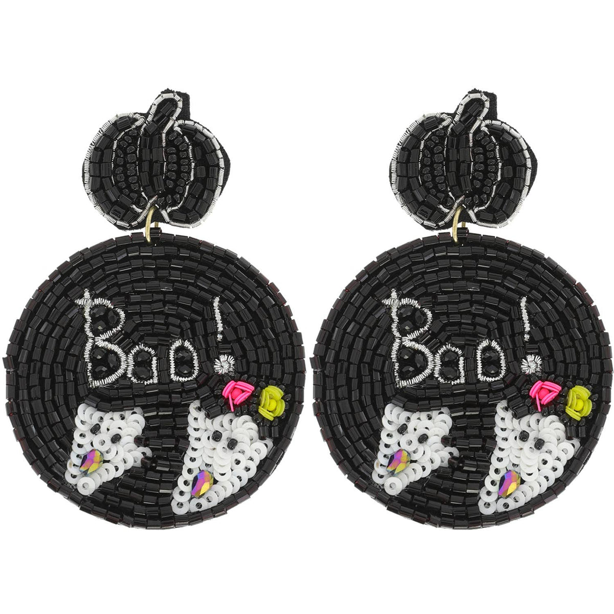 Boo Ghost Earring- Black - Mercantile213