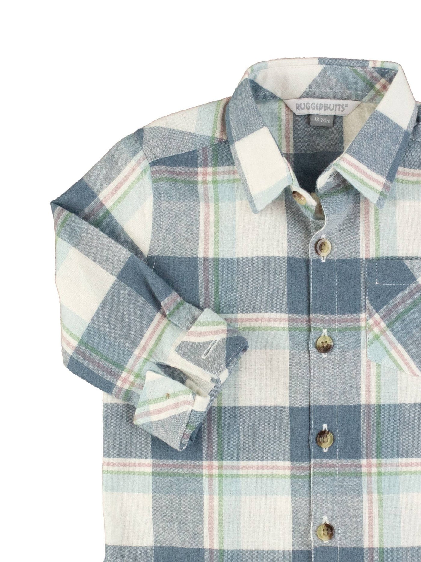 Boys Alpine Plaid Flannel Long Sleeve Button Down Shirt - Mercantile213
