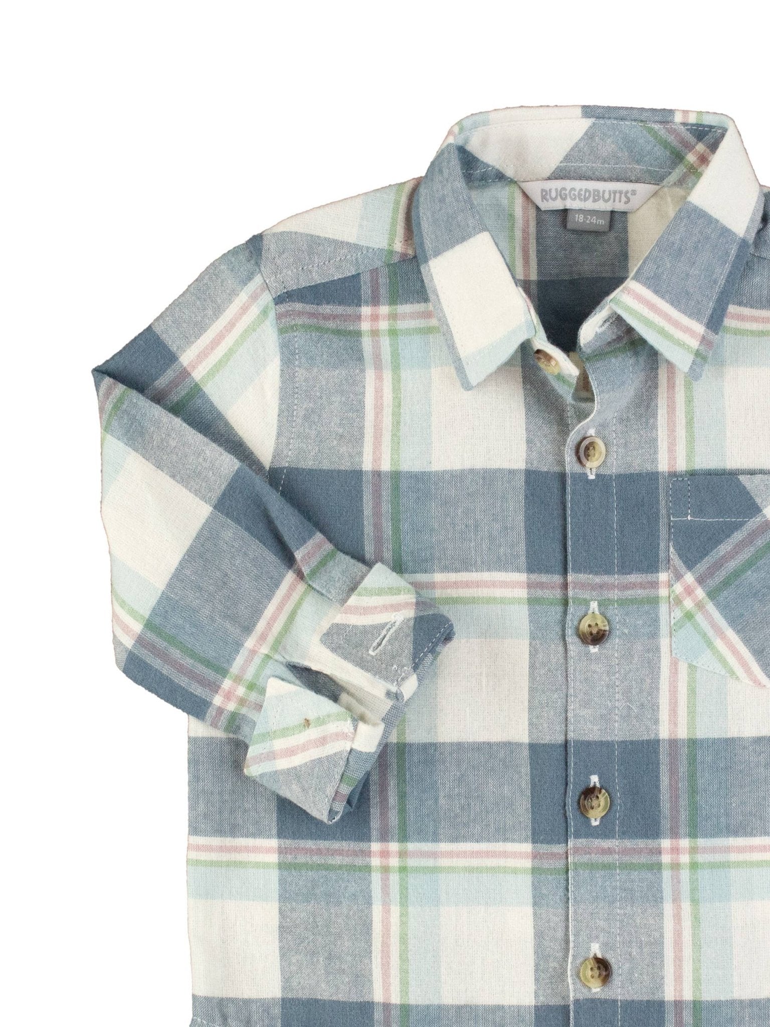 Boys Alpine Plaid Flannel Long Sleeve Button Down Shirt - Mercantile213