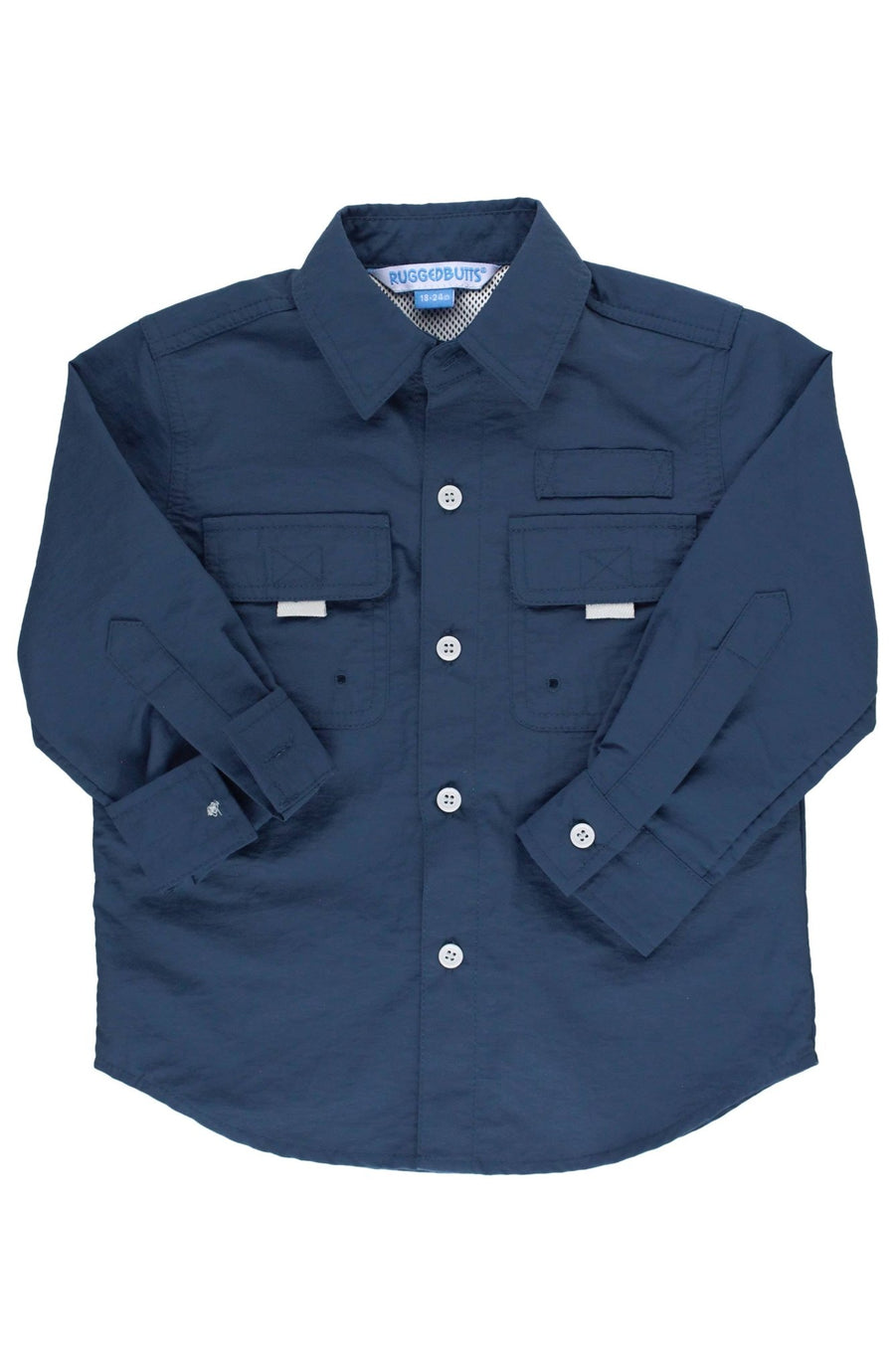 Boys Navy Sun Protective Button Down Shirt - Mercantile213