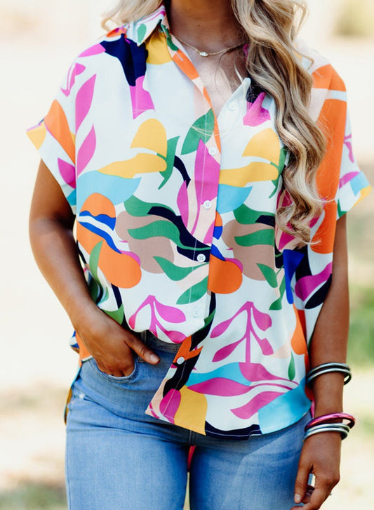 Bright Abstract Blouse - Mercantile213