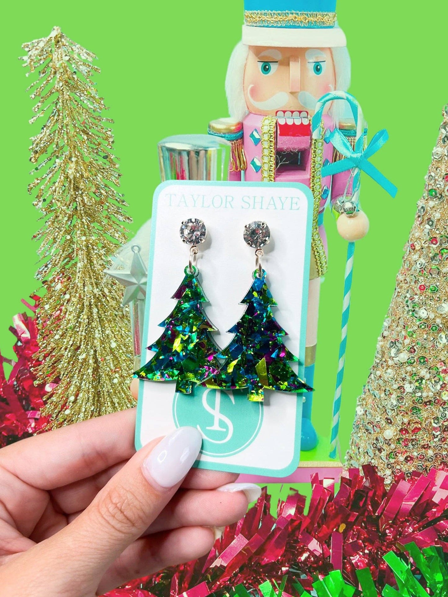 Bright Night Christmas Trees: Green Unicorn - Mercantile213