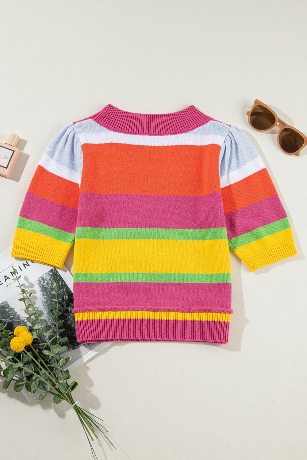 Bright Stripe SS Sweater - Mercantile213