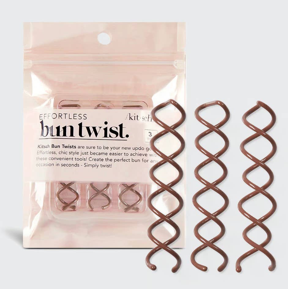 Bun Twist 3pc - Brown - Mercantile213