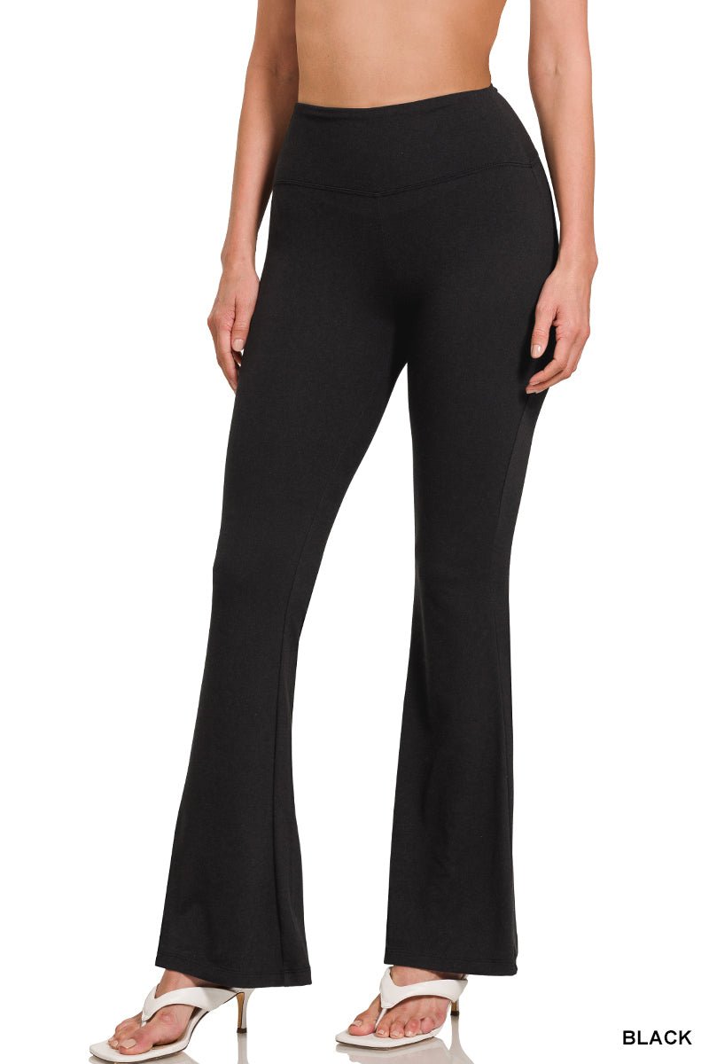 Buttery Soft Flare Yoga Pants - Black - Mercantile213