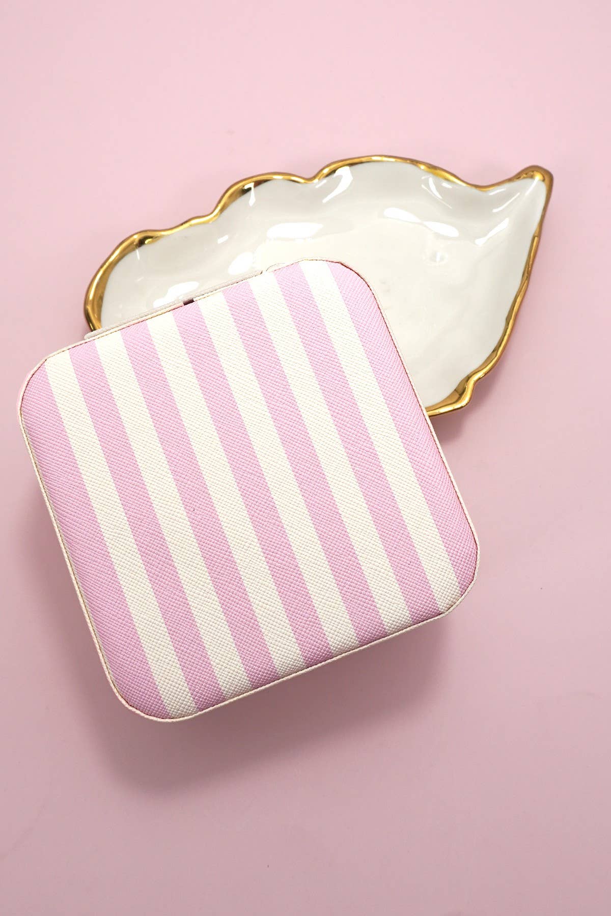 Small Jewelry Box- Pink Polka